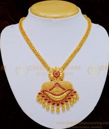 NLC734 - New Arrival Unique Ruby Stone Peacock Design Necklace for Wedding  