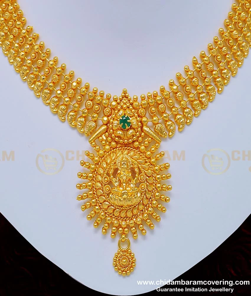 Buy Gold Plated Ruby Emerald Stone Marriage Bridal Gold Necklace Designs