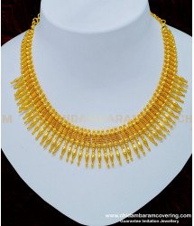 NLC777 - Kerala Jewellery Gold Inspired Mulla Arumbu Bridal Wear Necklace for Bride 