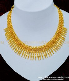 NLC777 - Kerala Jewellery Gold Inspired Mulla Arumbu Bridal Wear Necklace for Bride 