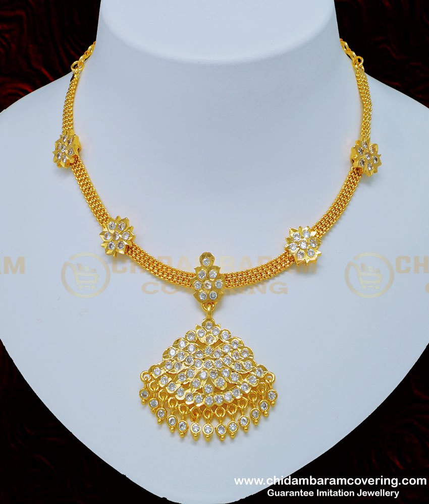 impon necklace impon attigai, gold stone attigai,