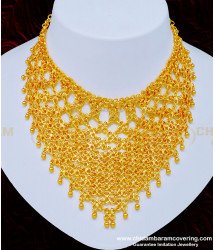 NLC860 - Grand Look Heavy Work Net Necklace Choker Necklace Indian Bridal Jewelry Online