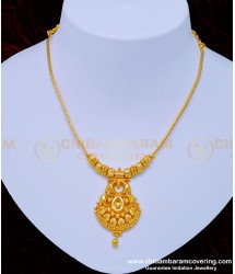 NLC900 - Gold Design Simple Light Weight Dollar with Roll Chain Necklace Online 