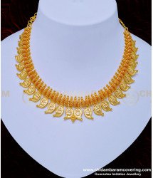 NLC903 - Traditional Lakshmi Design Mango Shape Necklace Gold Plated Jewellery Buy Online