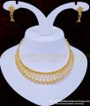 gold plated choker necklace, stone choker set. choker necklace buy online shop, imitation jewellery, ad jewellery, white stone jewellery, gold covering necklace, 