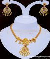 ad stone jewellery, white stone necklace, white stone jewellery, Lakshmi necklace set, necklace with earrings, one gram gold jewellery, gold covering jewellery, cz stone necklace, ad stone necklace,