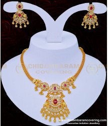NLC920 - New Arrival First Quality Gold Plated Grand Uncut Diamond Stone Necklace Set Indian Wedding Jewellery 