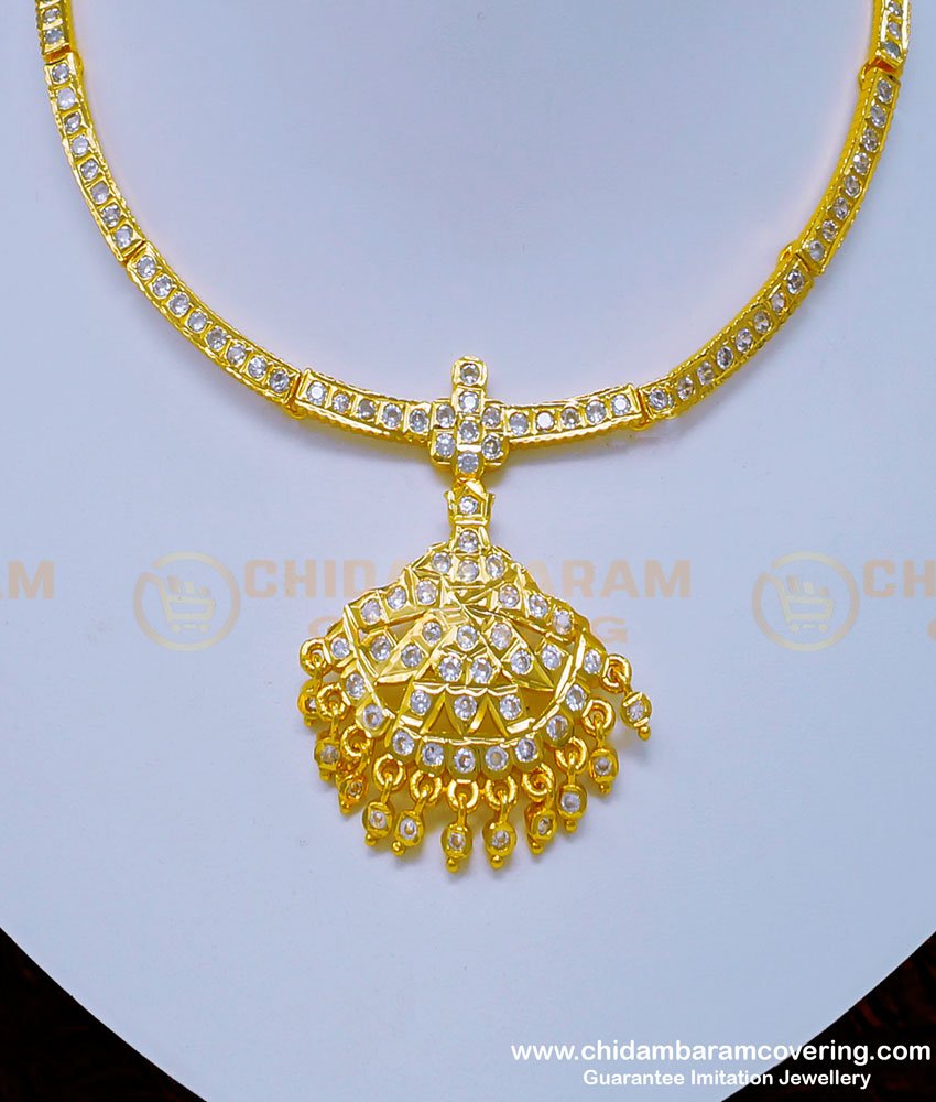 five metal impon attigai, gold plated stone attigai, gold covering necklace, impon necklace, chidambaram covering 5 metal attigai, naan patti, nanu designs,