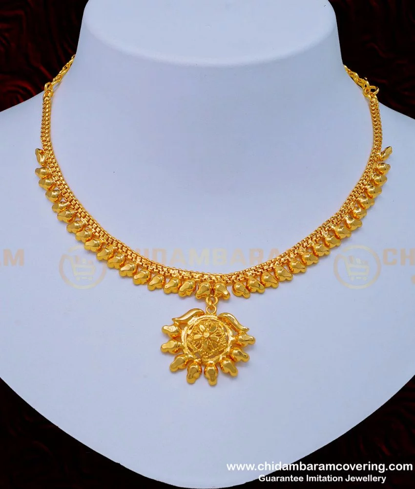 Buy 1 Gram Gold Simple Gold Necklace Design Buy Online Shopping