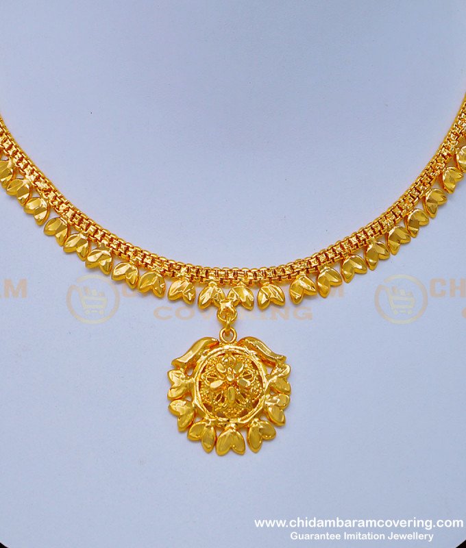 plain necklace, necklace below 300, low price necklace, gold covering necklace, necklace design, one gram gold necklace, stone necklace, 