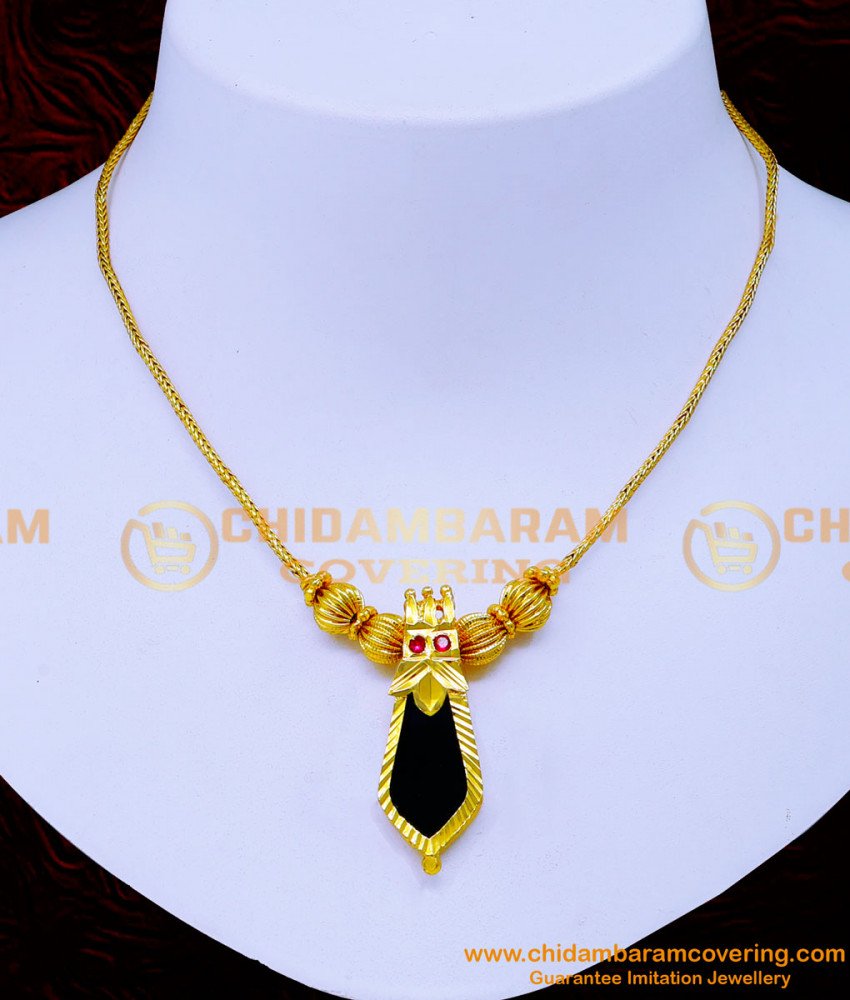 green palakka, palakka mala, palakka necklace, one gram gold palakka necklace, gold plated palakka necklace, single palakka mala, nagapadam chain