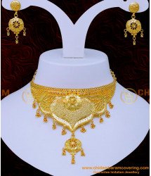 Nlc1240 - First Quality Gold Forming Choker Necklace Set for Wedding