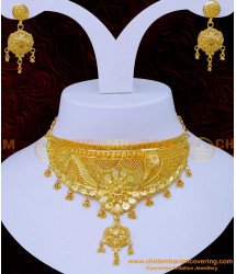 Nlc1241 - Gold Design Gold Forming Traditional Choker Necklace Online