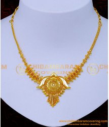 NLC1250 - Simple Necklace Designs Gold Plated Jewellery Online
