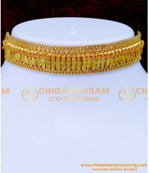 NLC1257 - Kerala Jewellery Single Line Elakkathali Necklace Gold Design Online 