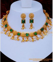NLC1270 - Elegant Antique Choker Necklace Imitation Jewellery Online