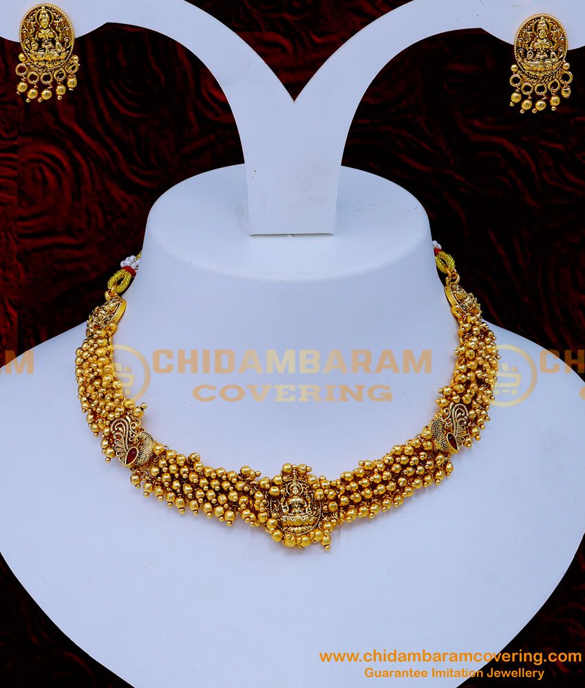 Antique necklace, Antique Choker Necklace Artificial, antique gold bridal jewellery set, Gold Antique choker Set, Antique Choker Set online,