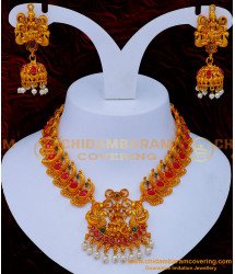 NLC1280 - South Indian Artificial Temple Jewellery Necklace Online India 