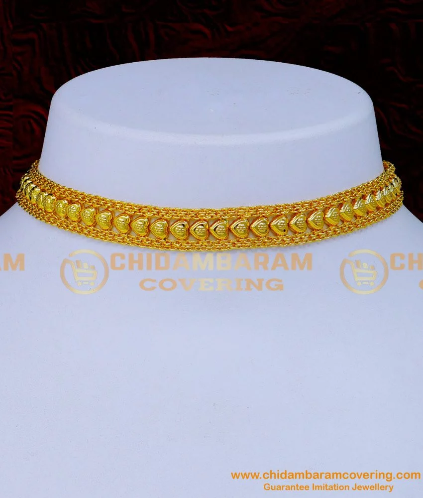 Simple Choker Necklace Gold Designs 2024 | favors.com