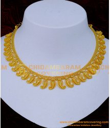 NLC1288 - Beautiful Mango Design Gold Plated Necklace for Wedding