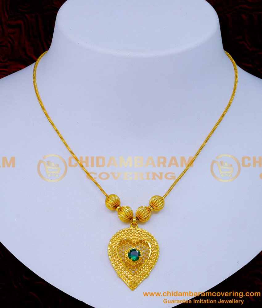 stone Necklace design, green stone necklace, gold plated stone necklace design, stone necklace design online, imitation stone necklace