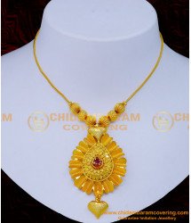 NLC1291 - Latest Light Weight Ruby Stone Necklace Designs for Ladies