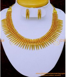 NLC1299 - Traditional Kerala Mullamuttu Necklace Design for Wedding 