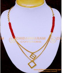 NLC1302 - Simple Crystal Beads Jewellery Necklace Designs for Girls