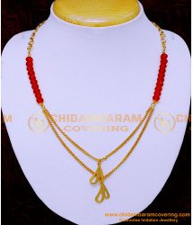 NLC1304 - Unique Gold Plated Red Crystal Beads Western Necklace Online