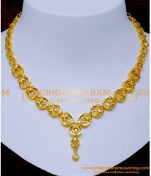 NLC1326 - Modern Gold Necklace Design 1 Gm Gold Jewellery Online