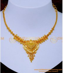 NLC1376 - Gold Covering Wedding Gold Necklace Designs for Girl