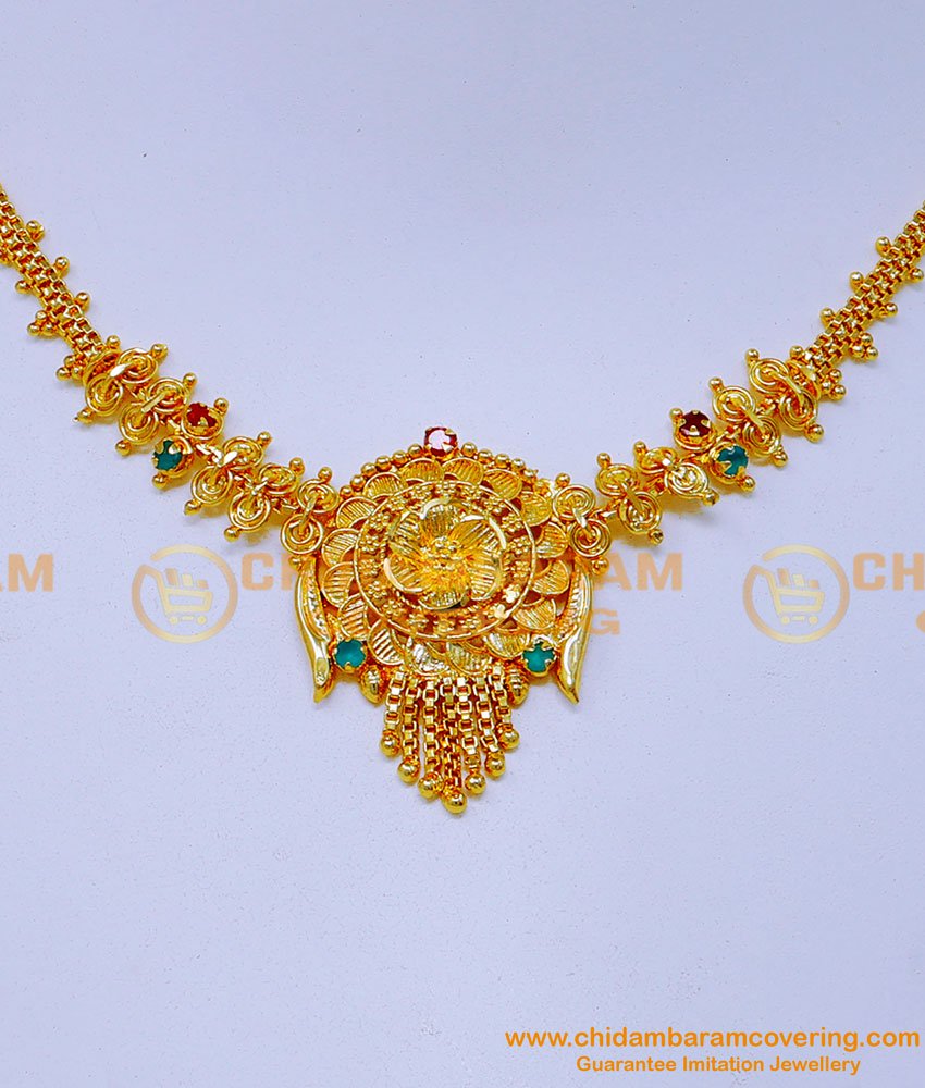 gold necklace designs with stones, simple necklace designs with stone, gold plated jewellery with guarantee, wedding modern gold necklace designs, simple necklace designs with price, simple necklace design for girl, bridal gold necklace designs, wedding gold necklace designs, Gold plated necklace