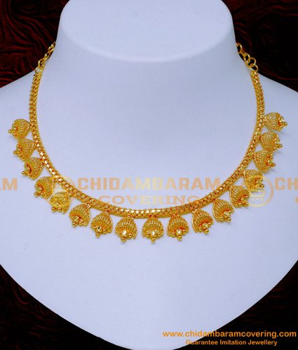 NLC1386 - Unique Gold Necklace Designs Kerala Jewellery Online