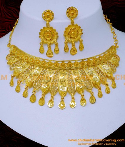 NLC1393 - New Model Best Quality Gold Forming Choker Necklace