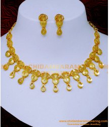 NLC1394 - Latest Light Weight Dubai Gold Necklace Design for Women