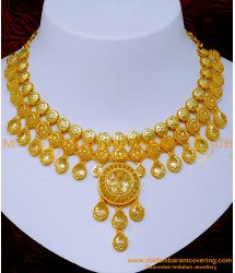 NLC1397 - Dubai Gold Necklace Design Forming Gold Choker Necklace