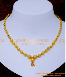 NLC1401 - Gold Forming Ball Chain Necklace Gold Designs for Girl