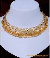 NLC1415 - New Trending Impon Choker Wedding Gold Necklace Designs