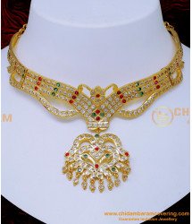 NLC1418 - Latest Gold Pattern Impon Wedding Gold Necklace Designs