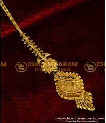 NCT004 - Gold Plated Traditional Nethi Chutti / Maang Tikka Oval Shape Design