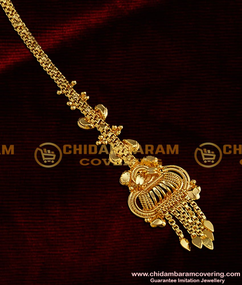 NCT005 - Buy Traditional Gold Plated Nethi Chutti Simple Design South Indian Imitation Jewelry Online