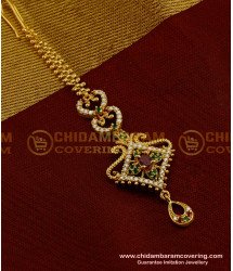 NCT032 - Full Stone Diamond Shape Bridal Wear Maang Tikka Collections Online