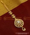NCT045 - Latest One Gram Gold White Stone Maang Tikka Design for Every Girls