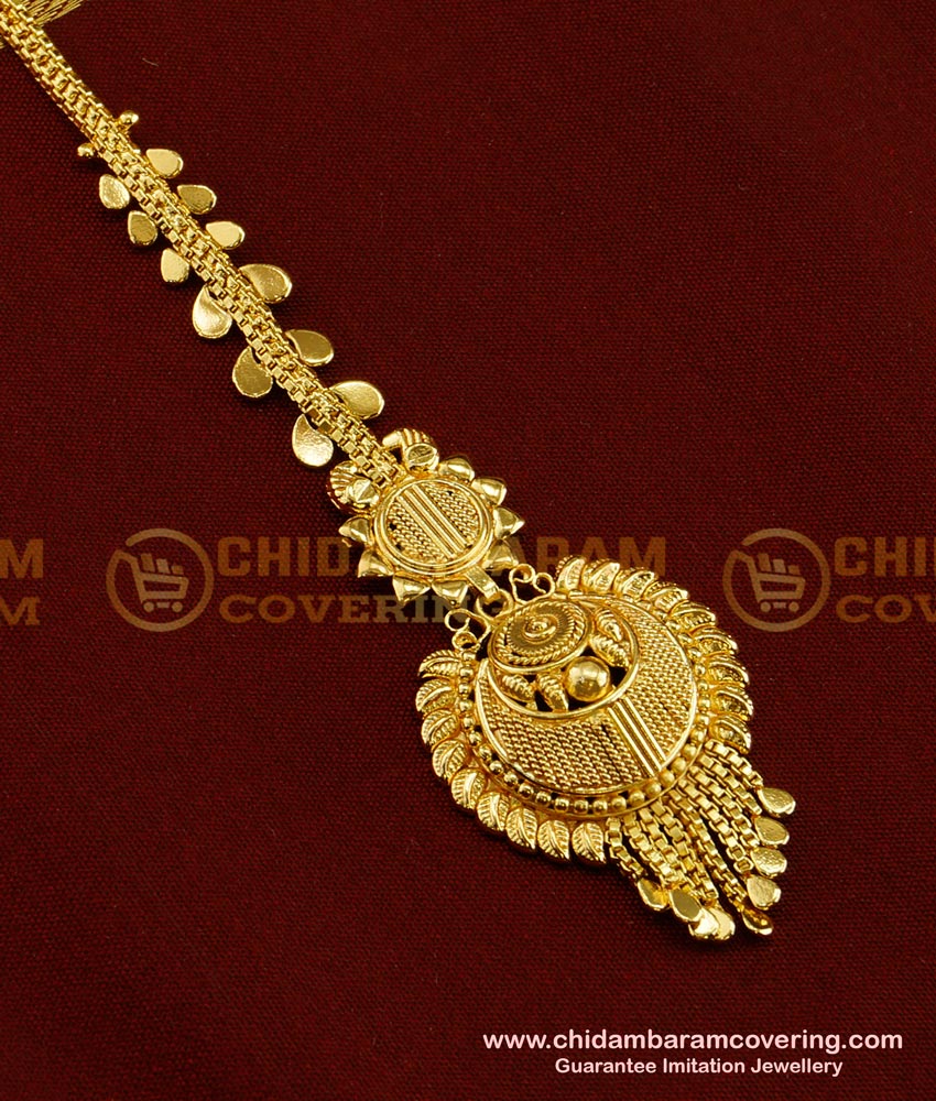 NCT053 - Stunning Gold Guarantee Gold Plated Maang Tikka Design Jewellery Online