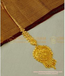 NCT069 - Pure Gold Plated Maang Tikka Bridal Nethi Chutti Designs Buy Online