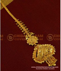 NCT081 - Traditional Gold Maang Tikka Heart Designs Nethi Chutti Tikka Jewellery Online