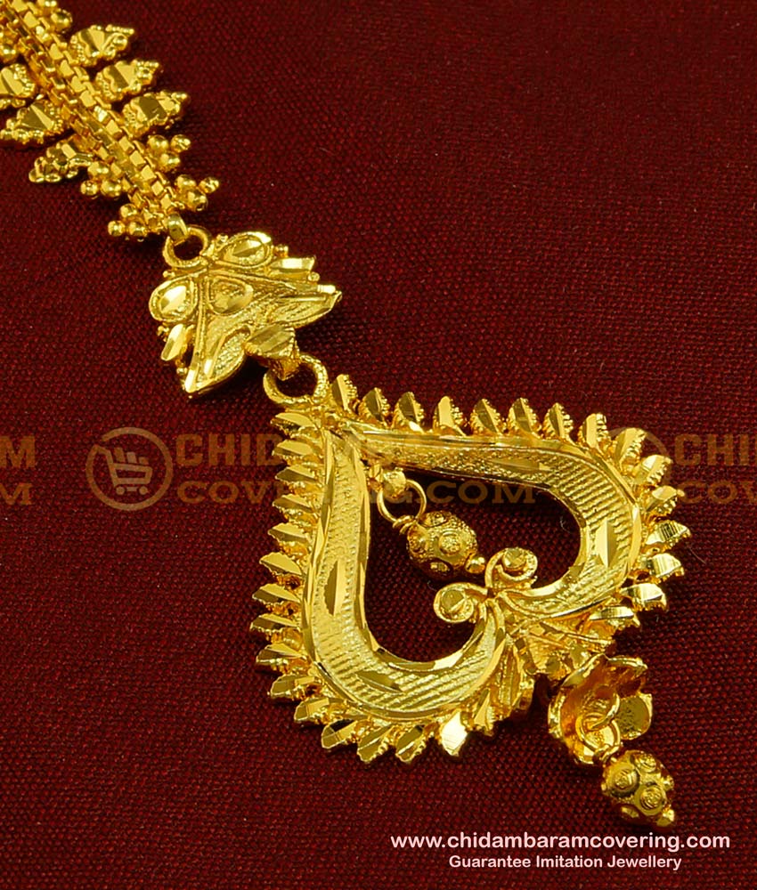 NCT089 - Unique Collection North Indian Forming Gold Maang Tikka Designs for Girls