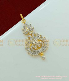 Nct099 - Elegant Party Wear Real Diamond Maang Tikka Design Modern Short Maang Tikka for Lehenga 