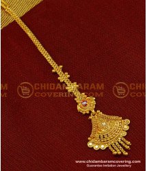 NCT120 - Buy Gold Plated Gold Design Red Stone Maang Tikka Online 