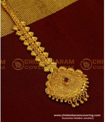 NCT135 - Pure Gold Plated Big Size Maang Tikka Bridal Nethi Chutti Designs Online